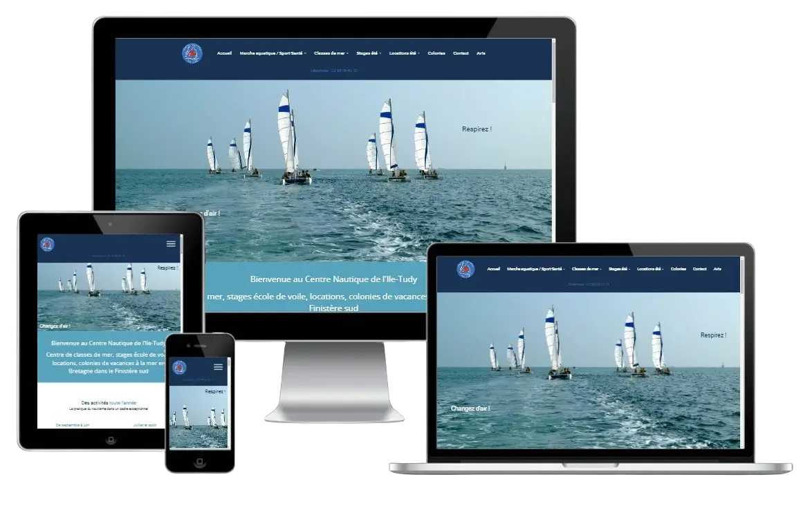 Site responsive Centre Nautique Ile-Tudy