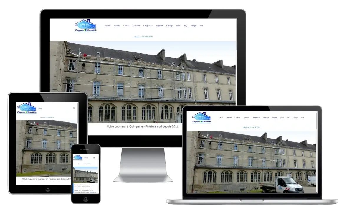 Site responsive Guiriec Couverture